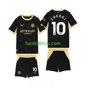 Fußballtrikots Manchester City Rayan Cherki 10 Kinder Auswärts Trikotsatz 2026-2027